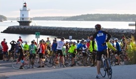 Century Riders Waiting at Start of MLR