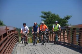 Bikers on Bridge