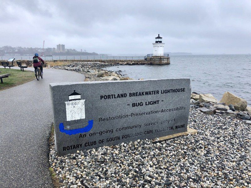 End of the Eastern Trail at Bug Light