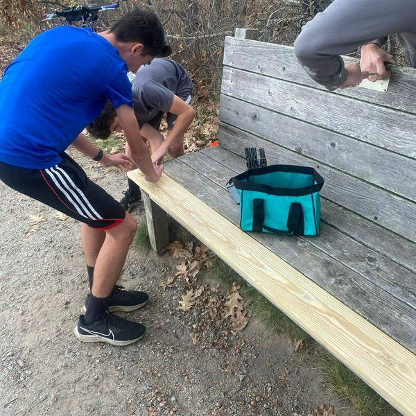 Bench near Scarborough Marsh